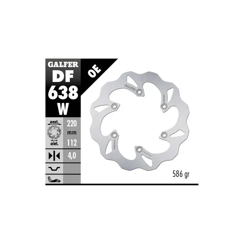Precio Económico Disco freno moto Galfer Wave fijo 220x4mm DF638W